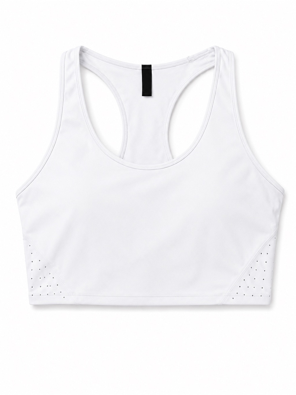 Leapstride White Racerback Sports Bra Crop Top NWT Size Large